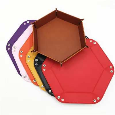 High quality custom dice game set with box Dungeons and Dragons game dice bag DND wholesale leather dice box
