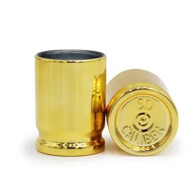 Promotional Gold Plastic Shot Glasses With Custom Logo for Party Wedding Events