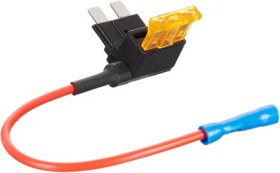 5A 12V Universal 16AWG Plastic Copper Din Rail Mount Adapter Blade Fuse Holder for Trucks Boats