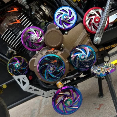 CNSNR Superior Materials CNC Luxury Rotor Motorcycle Magneto Cover Exclusive Colors Motorbike Generator Cover Motorcycle Fan
