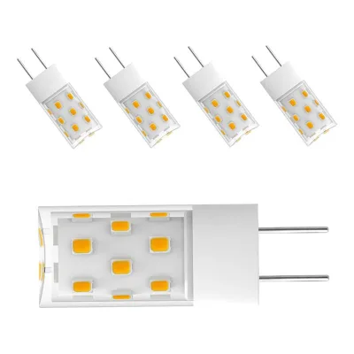 SMD 2835 G4 GY6.35 LED Bulb 5W AC/DC12V 3000K 4000K 6000K Dimmable Chandelier Light,Equal 50W GY6.35 Halogen Lamp