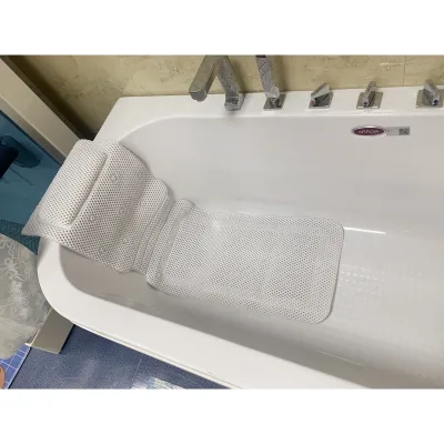 WENGE 3D Air Mesh Bath Pillow Full Body Non-Slip Support for Neck Shoulder Back in Bathtub or Tub