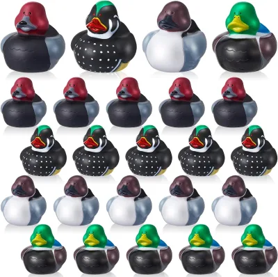Family Mallard Rubber Duck 2 Inch Cool Floating Decoy Rubber Ducks Adorable Soft Bathtub Decoy Bath Toys for Birthday Gift