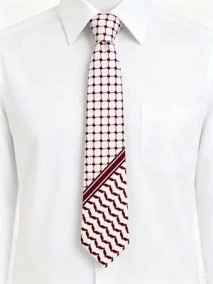 Men's Henna Tie Kuffieyh Tie Wedding Tie Palestinian Tie