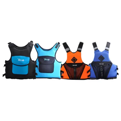 Hot Sale Customized Adult Men Professional Kayak Paddle Surf Reflective Big Pocket Fishing Life Vest Life Jacket