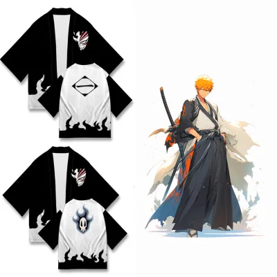 26 Styles Bleach Kurosaki Ichigo Kawaii Japanese Cartoon Character Cosplay Anime Kimono Haori for Comic Con