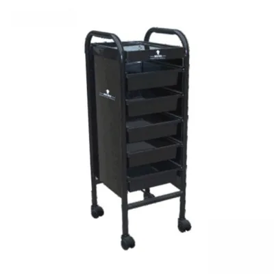 High Quality Plastic Hair Salon Styling Trolley with Movable Wheels