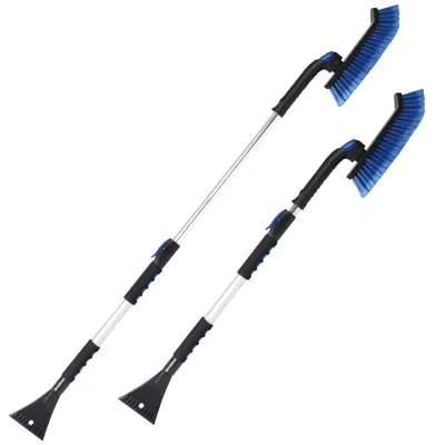 2-in-1 Rotatable Retractable Snow Brush & Ice Shovel EVA Handle, Multi-Use Winter Tool for Car, SUV & Truck