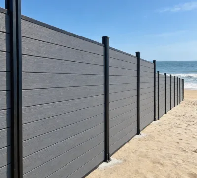 Environmentally Safe Composite Fence Slats With Natural Wood Texture Easy Assemble and Maintain Garden FENCING