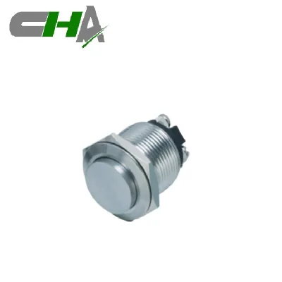 CHA Stainless 3A 220V Steel High Flat Metal Switch 19mm Diameter Metal Switch for Industry