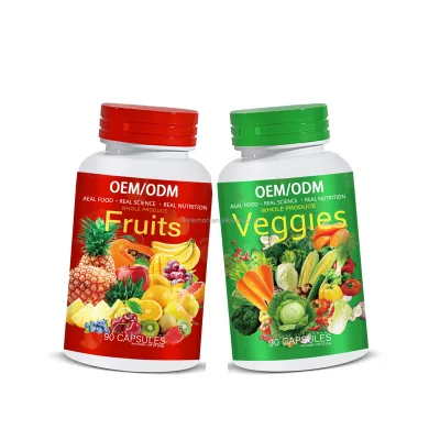 Hot Selling Private Label Organic Fruit Vegetable Extract Capsules for Adult Plant Nutrition Complex Not for Pregnant Women