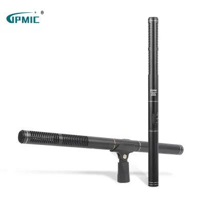 Handheld Wired Interview Microphone Cardioid Condenser Shotgun Professional Recording Mic Bracket for DSLR DV Cameras