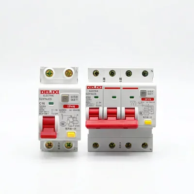 DELIXI DZ47sLEs 3P RCCB/RCBO Circuit Breaker 30mA/100mA/300mA RCD Copper 6kA Breaking Capacity 250/500V for Electrical Safety