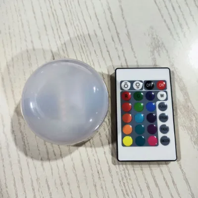USB Rechargeable Led Silicone Night Lamp Base 72mm Round Components with Wireless Remote for DIY Nightlights Accessories