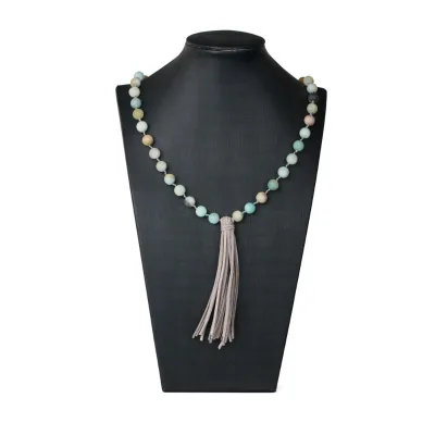 Wholesale Mala Rosaries Beads Amazonite Stone Beaded Necklaces