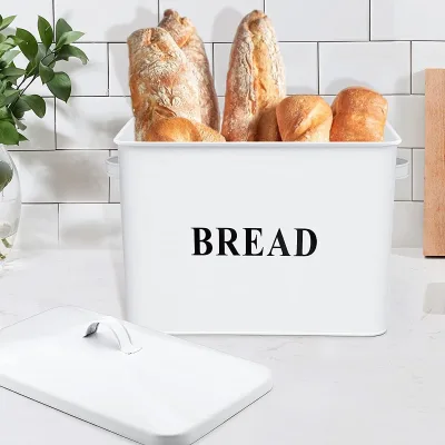 Top Selling Extra Large Bread Box with Canister Set,Metal Bread Bin
