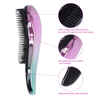 Home Use Soft Painless Hair Comb Women's Scalp Moon Massage Detangler Brush Tangle Free Hair Brush Detangling Hairbrush
