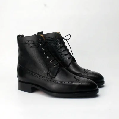 Cie A213 New Design Goodyear Welted Handmade Full Grain Calf Leather Chukka Boot Ankle Lace-Up Winter for Men