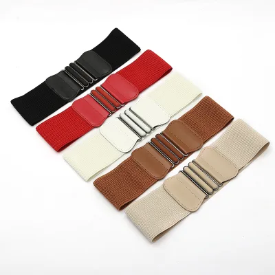 Wide Stretch Casual Belt Elastic Wide Cummerbunds Big Ladies Woman Elastic Belts for Women Dress Coat Designer Corset Femme