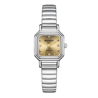 2022 Japan Quartz Fashion Women Lady Wristwatch Couple Flexible Stretch Band Quartz Watches Ladies Clock Gift