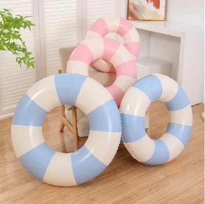 Popular Retro Maple Leaf  Inflatable Plaid Swimming Ring
