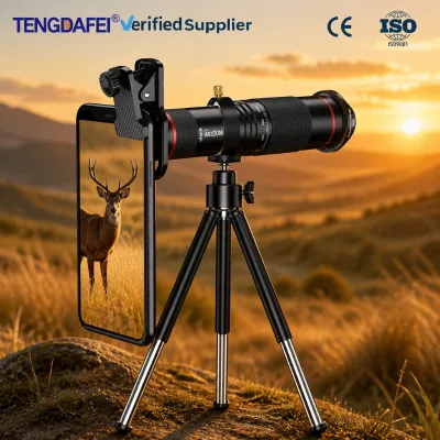 Universal 48X Zoom Telephoto Lens for Smartphone Fits iPhone Samsung Android Dual Focus HD Optical Glass OEM ODM Wholesale