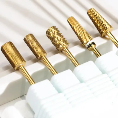 Nail Drill Bits Set 5 in 1 Tapered Carbide Tungsten Milling Cutter Manicure Remove Cuticle Gel Nails Tool 4XC Nail Drill Bit
