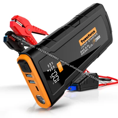 COSSIFTW Alta Potencia Camion Mototaxi Mini Cargador Arrancador De Bateria Start Auto Arrancador Y Compresor De Coche