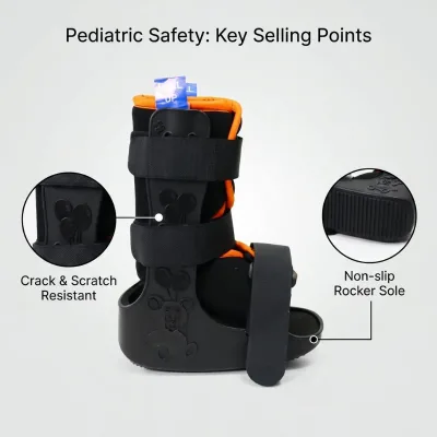 Premium Manufacturer F4115 Pediatric Walker - Kids Ankle Immobilizer for Clinical Use - Customizable Brand