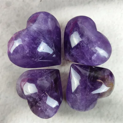 Wholesale High Quality Natural Amethyst Heart Crystal Gemstone for Decoration