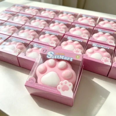 Cross border popular creative cat paw decompression and kneading handmade toys for emotional release