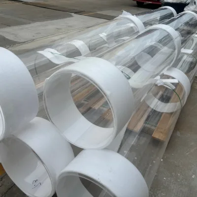 DY QUARTZ Industrial Large Quartz Tube | 1-Meter Diameter Customized Glass Pipe