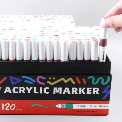 Keep Smiling 108 Colors Direct Liquid Acrylic Marker Pen Large Capacity High Coverage Non-toxic Marker Pen for Painting