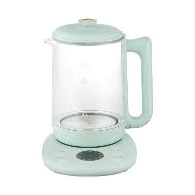Hotel Stainless Steel Kettle With Tray & 1.8L Glass Pot Electric Teapot Tea Maker Keep Warm Electric Kettle