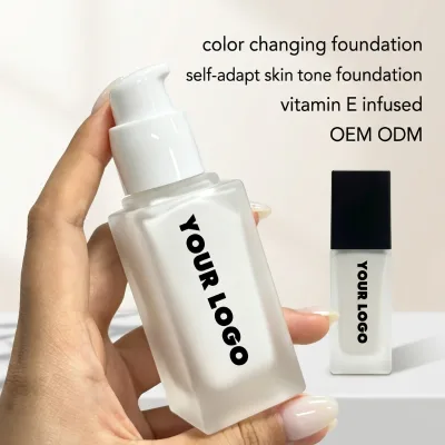Self Adapt Color Changing Liquid Foundation Custom Logo Skin Adjust Tinted Foundation Oil Control Sweatproof Dewy Foundation