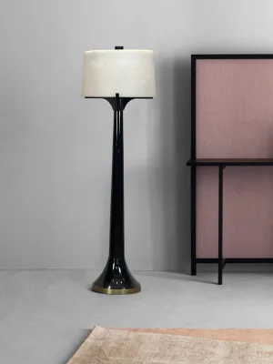Original Designer Chinese Wabi-Sabi Natural Marble & Metal Floor Lamp for Living Room Hotel Model Room Bedroom Study