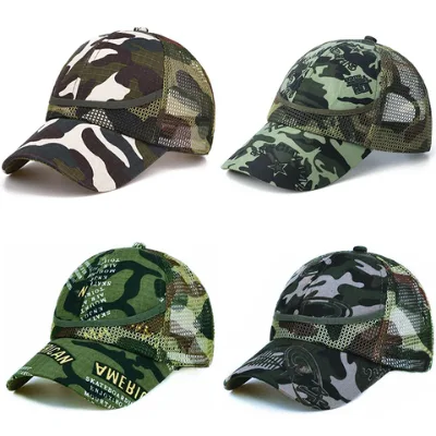 100% GOTS Certified Organic Cotton Kids Boys Camouflage Hats