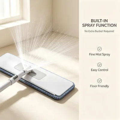 Mopa De Limpeza Giratorio Microfiber Flat Rectangular Telescopic Mop Spray for Floors Cleaning