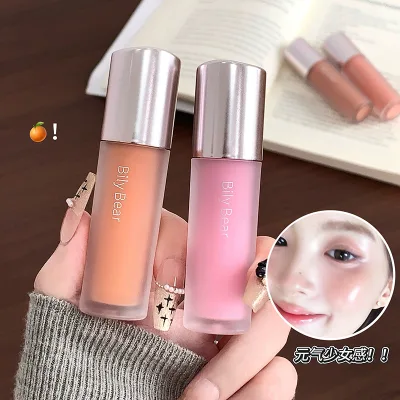 Bily Bear Soft Hydrating Liquid Blush with Matte Finish Korean-Style Natural Radiance Fresh Lipgloss Bulk Order