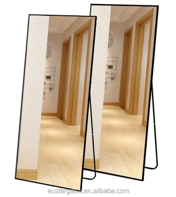 Factory Customized Home Decoration Luxury Modern Full Length Body Free Standing Wall Aluminum Framed Mirror