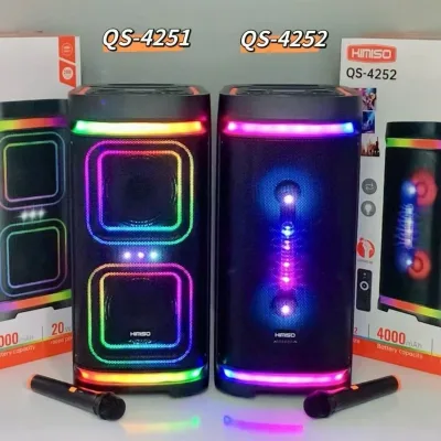 Foreign Trade QS-4252 Double 6.5-inch Square Dance for Audio Mobile Portable Colorful Dual Speaker Cannon High Power