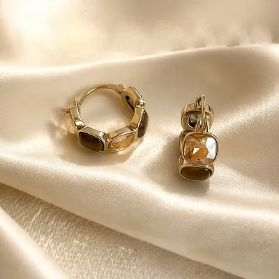 Fashionable Copper Circle Earrings Women's Light Luxury Retro Suitable for Party Play Women's Earrings