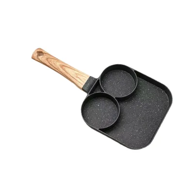 Creative Household Breakfast Egg Fryer Omelet Pan Four-Hole Egg Mold Waffle Mold Non-Stick Aluminum Alloy Pancake Pan Induction