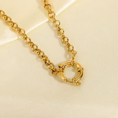 European and American Style Stainless Steel Cuban Necklace with a High-end Feel