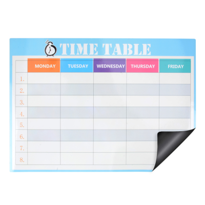 Magnetic Time Table Magnetic Weekly Schedule Chart