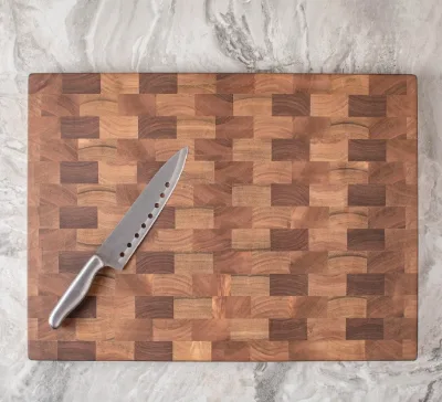 Walnut Cutting Board Double Sided End Grain Butcher Block Reversible Chopping Board 1.50 Inch and 2.00 Inch Thickness