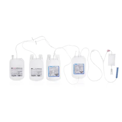 1.25L Medical Empty Quadruple Blood Collection Bag Standard Safe Efficient 80cm Main Tube 1 Bag Transfusion Blood Pressure Bag