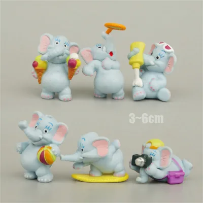 Iconic Cartoon Elephant PVC Figurine Collectible Animal Toy for Kids Kidsroom Decor Amusement Park Souvenirs Gift