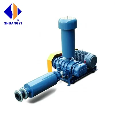 0.5bar 1bar Three-lobe Driven Oil-Free and Low Noise High Efficiency Mechanical Seal Fishpond Aquaculture Roots Blower
