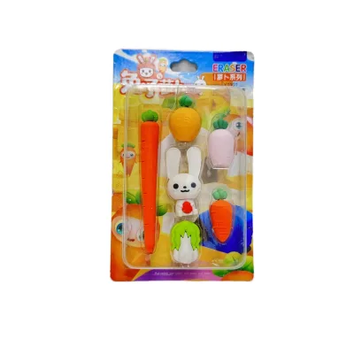 Cartoon Carrots Vegetables Eraser Pencil Eraser Children'S Holiday Gift